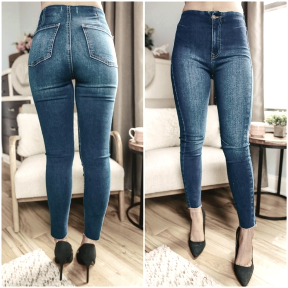 Free People High Rise Miles Away Skinny Jeans